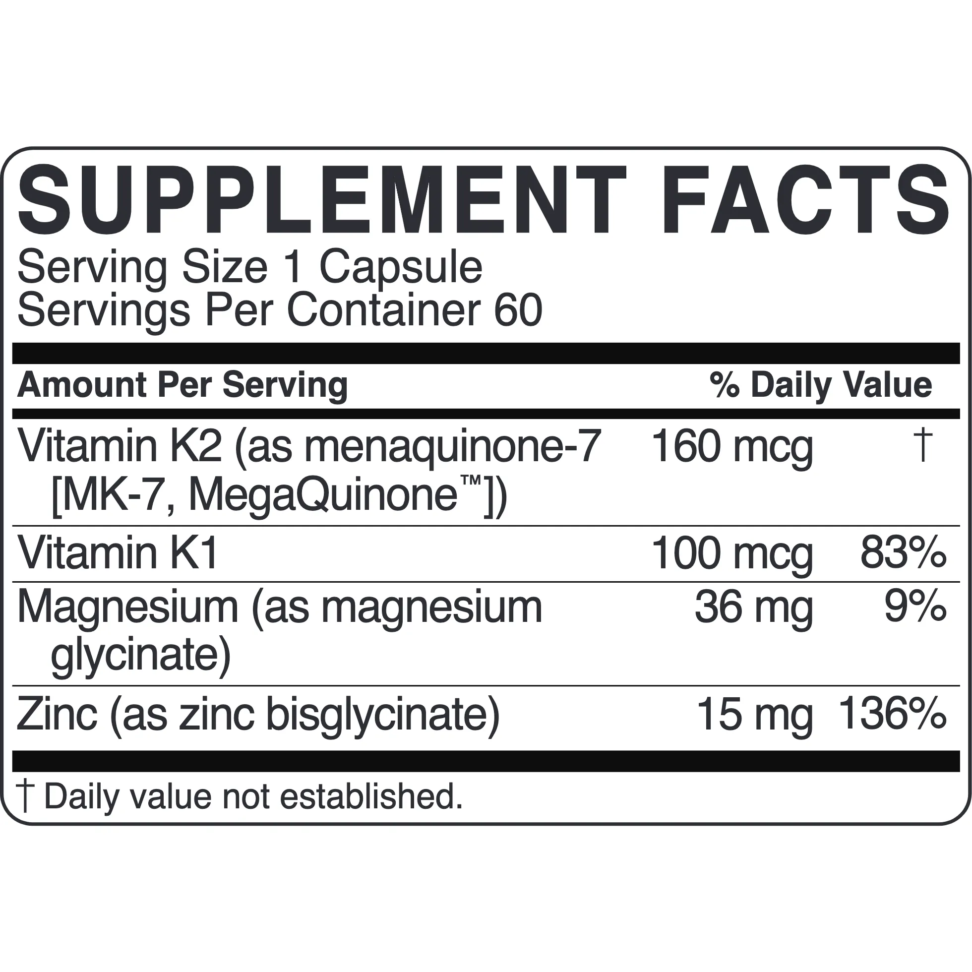 MegaQuinone K2-7 60 caps