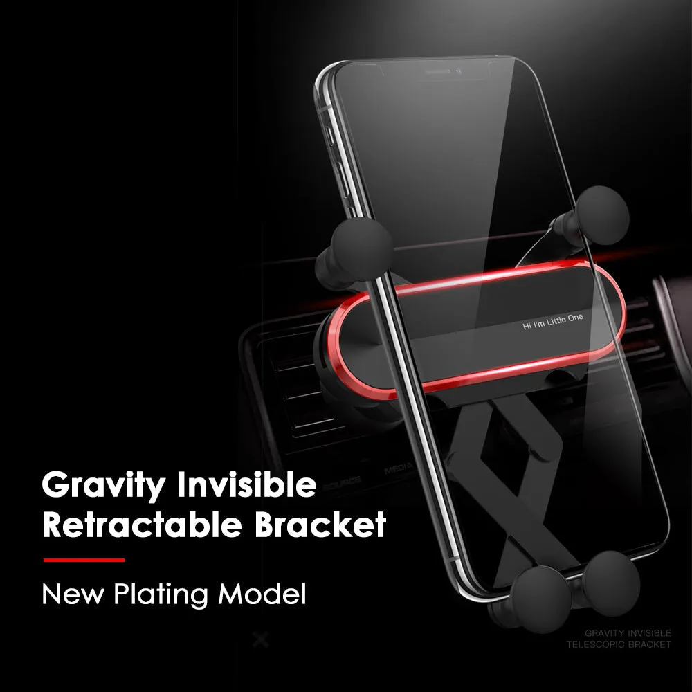 Metal Gravity Car Phone Holder 360° Rotation Air Vent Mount