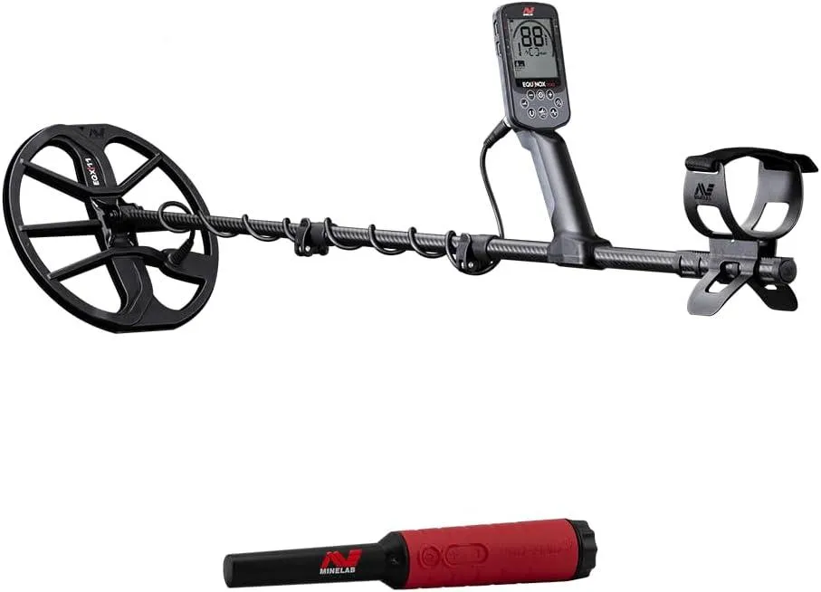 MINELAB Equinox 700 Multi-Frequency Collapsible Metal Detector for Adults & Wireless Headphones Bundle with PRO-FIND 40 Pinpointer