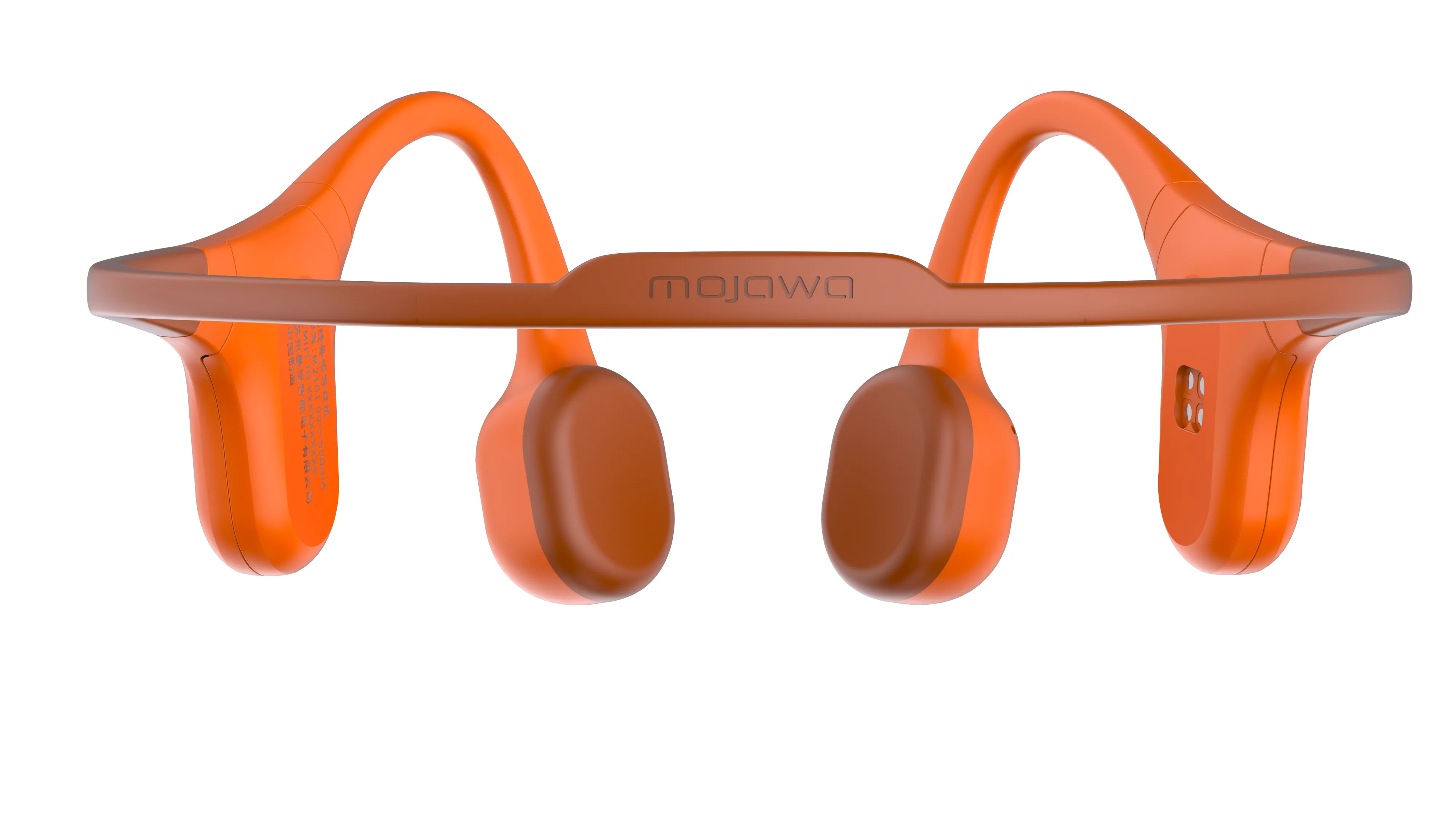 MOJAWA Run Plus Bone Conduction Earphone Orange אוזניות אלחוטיות לשחייה וריצה בטכנולוגיית הולכת עצם בצבע כתום