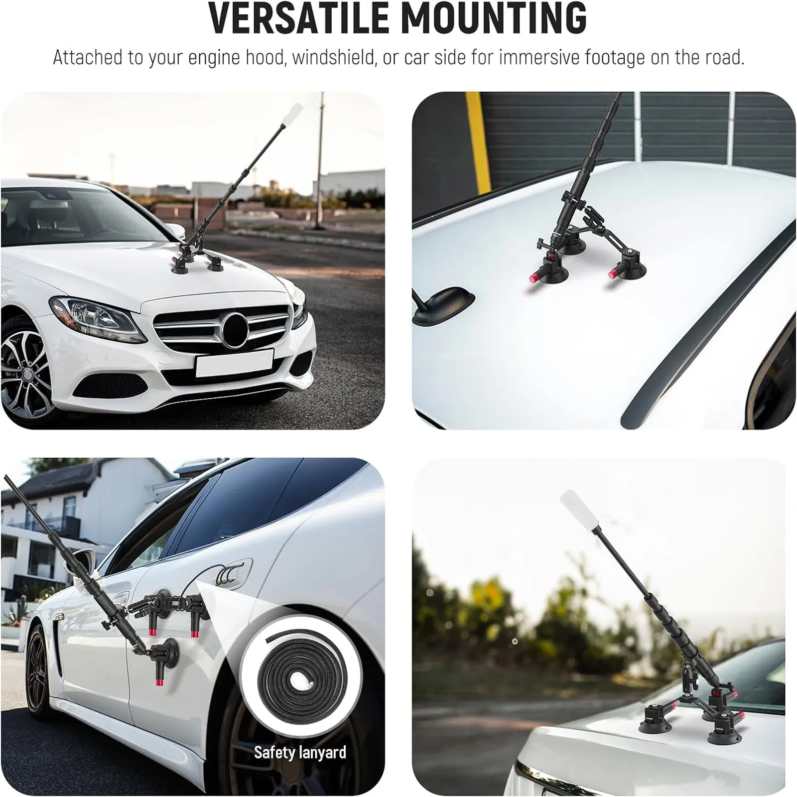 NEEWER CA065 Triple Suction Cup Car Mount