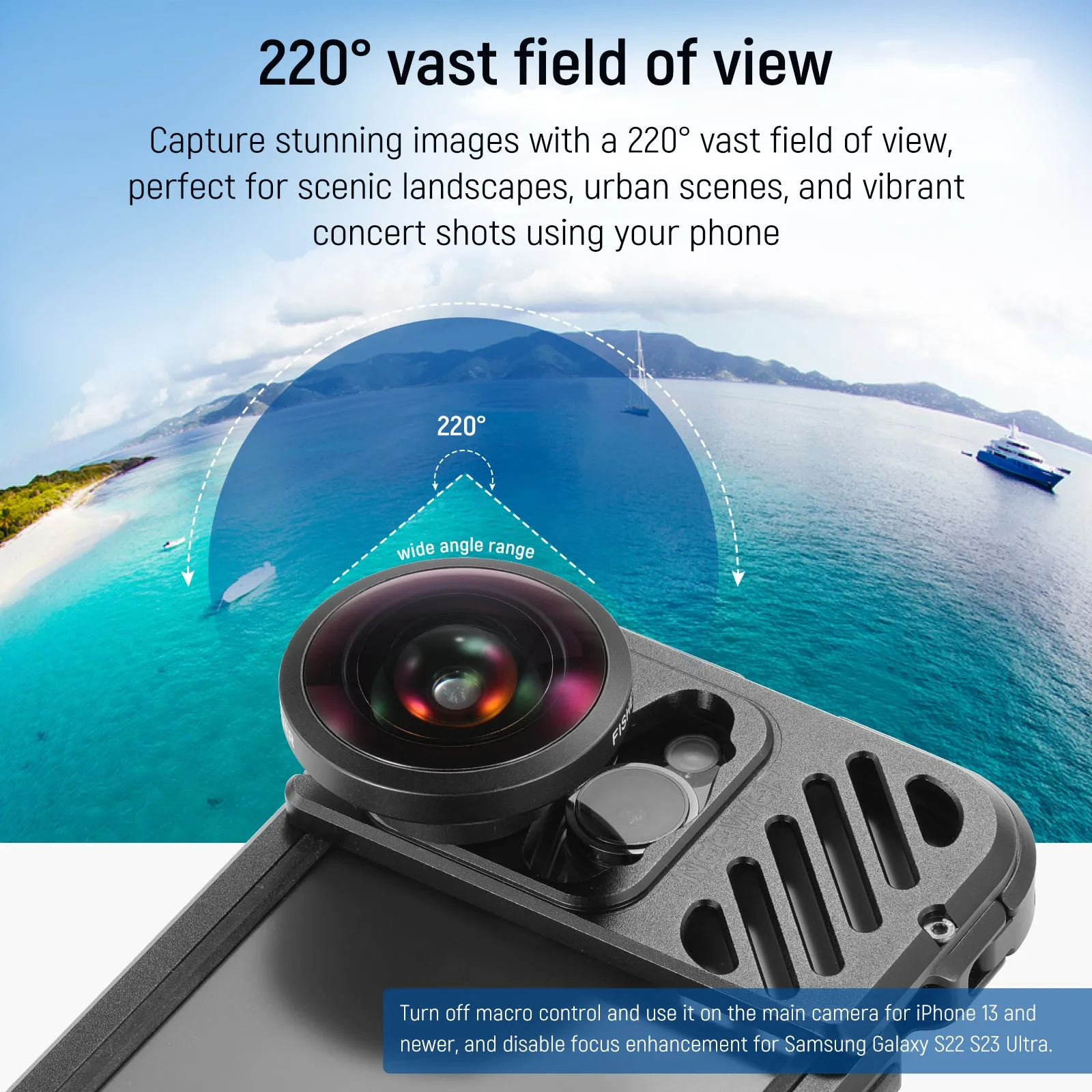 NEEWER LS-29 8mm HD Fisheye Phone Lens For Smartphone