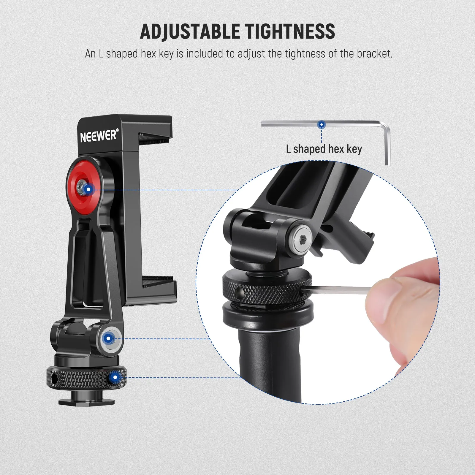 NEEWER Metal Phone Tripod Mount Adapter