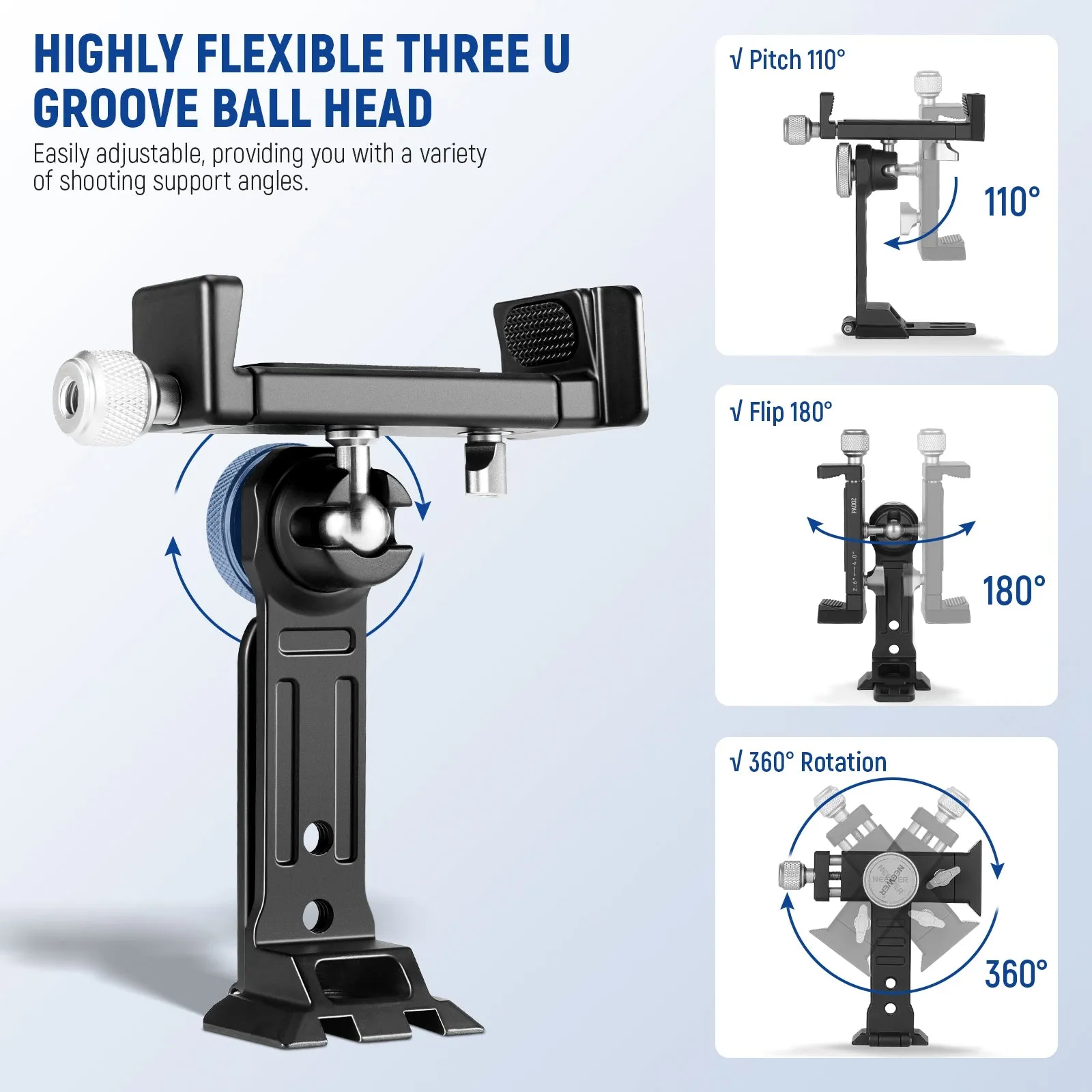 NEEWER PA002 Smartphone Tripod Mount Aluminum Alloy