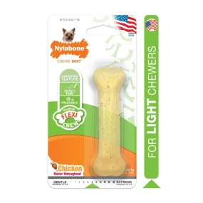 Nylabone FlexiChew Bone Chicken Flavour Dog Toy