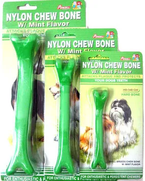 Percell Nylon Green Mint Chew Hard Bone Medium