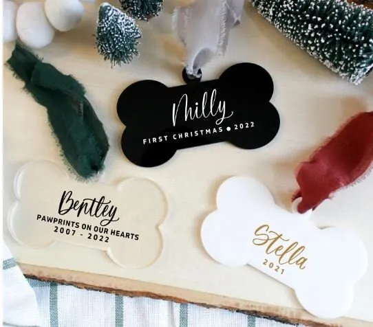 Personalised  Christmas Decoration Hanging  inital and first name hanging tree decor By Crystal wedding uk