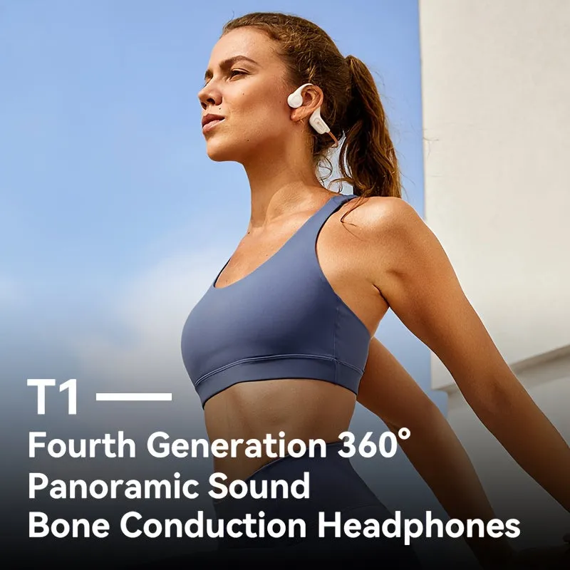 Picun T1 Bluetooth Bone Conduction Headphones - Advanced Audio for Outdoor Adventures - Secure Fit, Sweatproof, Crystal Clear Sound, Built-in Mic for Running, Workout, Cycling, and Hiking