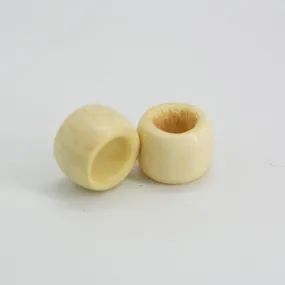 Plain White Bone Dreadlock Bead