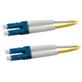 Plenum LC Duplex Fiber Optic Patch Cable, OS2 9/125 Singlemode, Yellow Jacket, Blue Connector, 5 meter (16.5 foot)