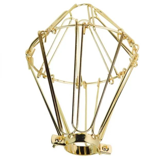 Polished Brass Small Wire Lamp Guard - Cage