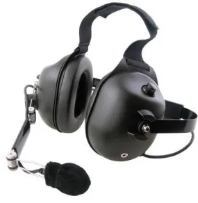 Pryme HDS-EMB-00IL Black Dual Earmuff Headset, Fits Icom