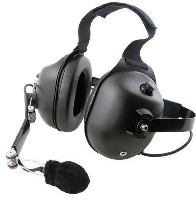 Pryme HDS-EMB-10 Black Dual Earmuff Headset, Fits Icom