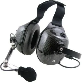 Pryme HDS-EMC-00IL Carbon Fiber Dual Earmuff Headset, Fits Icom