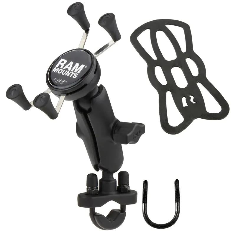 Ram X-Grip Phone Mount w/ Handlebar U-Bolt Base - Medium | RAM-B-149Z-UN7