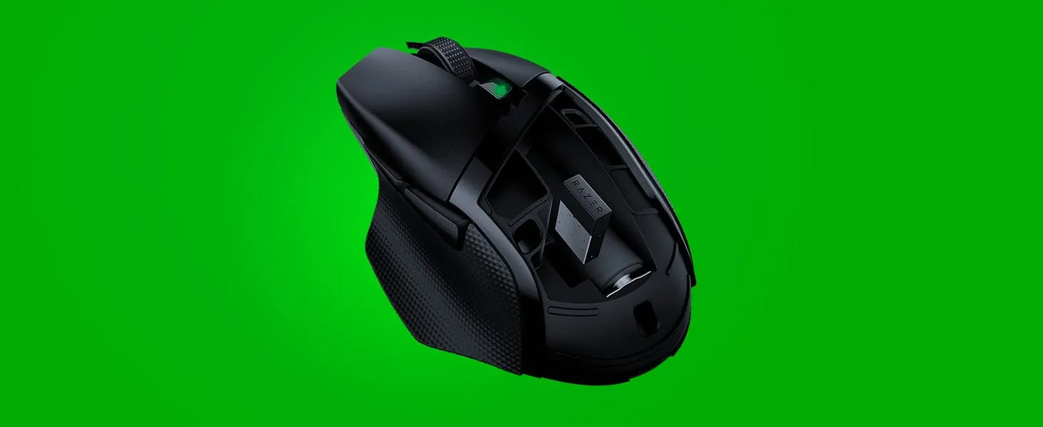 Razer Basilisk X Hyperspeed - Wireless Gaming Mouse (Hyperspeed Technology, Advanced 5G Optical Sensor and 6 Configurable Buttons, Mechanical Mouse Switches, Ultra-Long Battery Life) Black