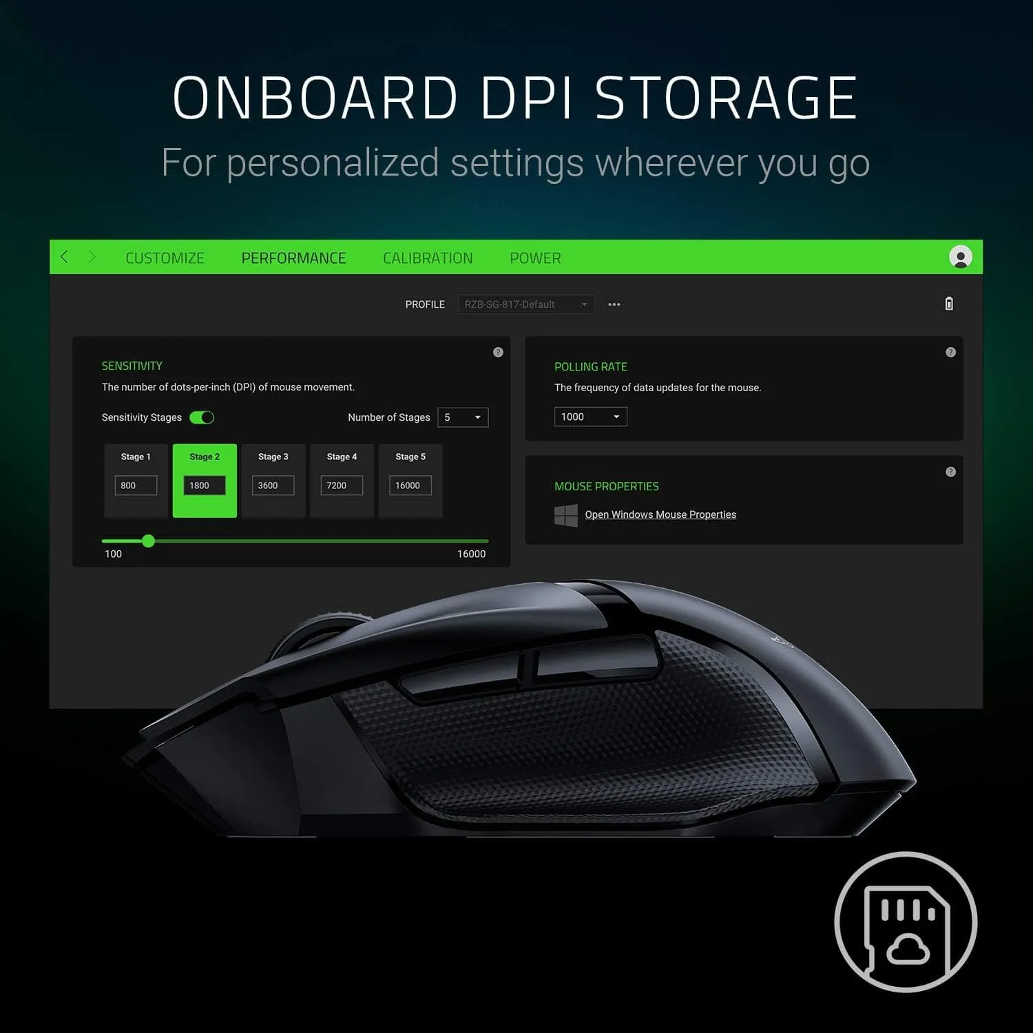 Razer Basilisk X Hyperspeed - Wireless Gaming Mouse (Hyperspeed Technology, Advanced 5G Optical Sensor and 6 Configurable Buttons, Mechanical Mouse Switches, Ultra-Long Battery Life) Black