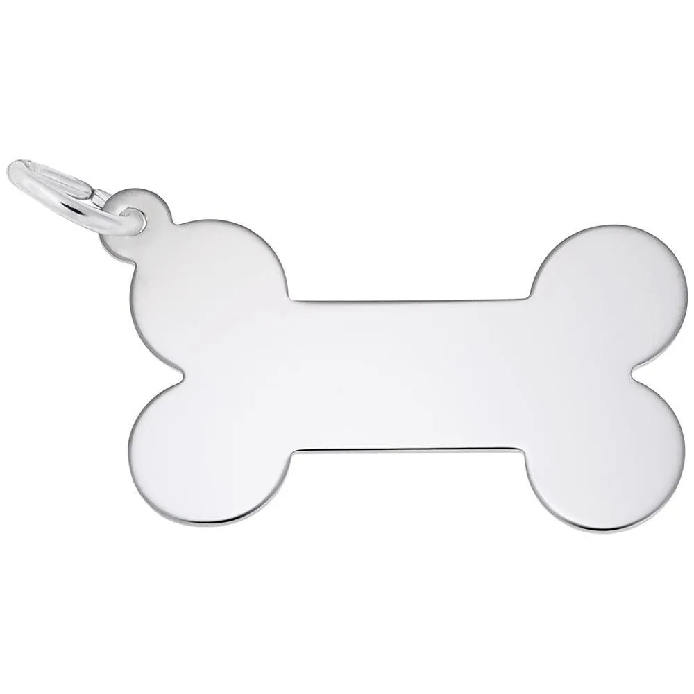 Rembrandt Charms - Flat Dog Bone Charm - 3019