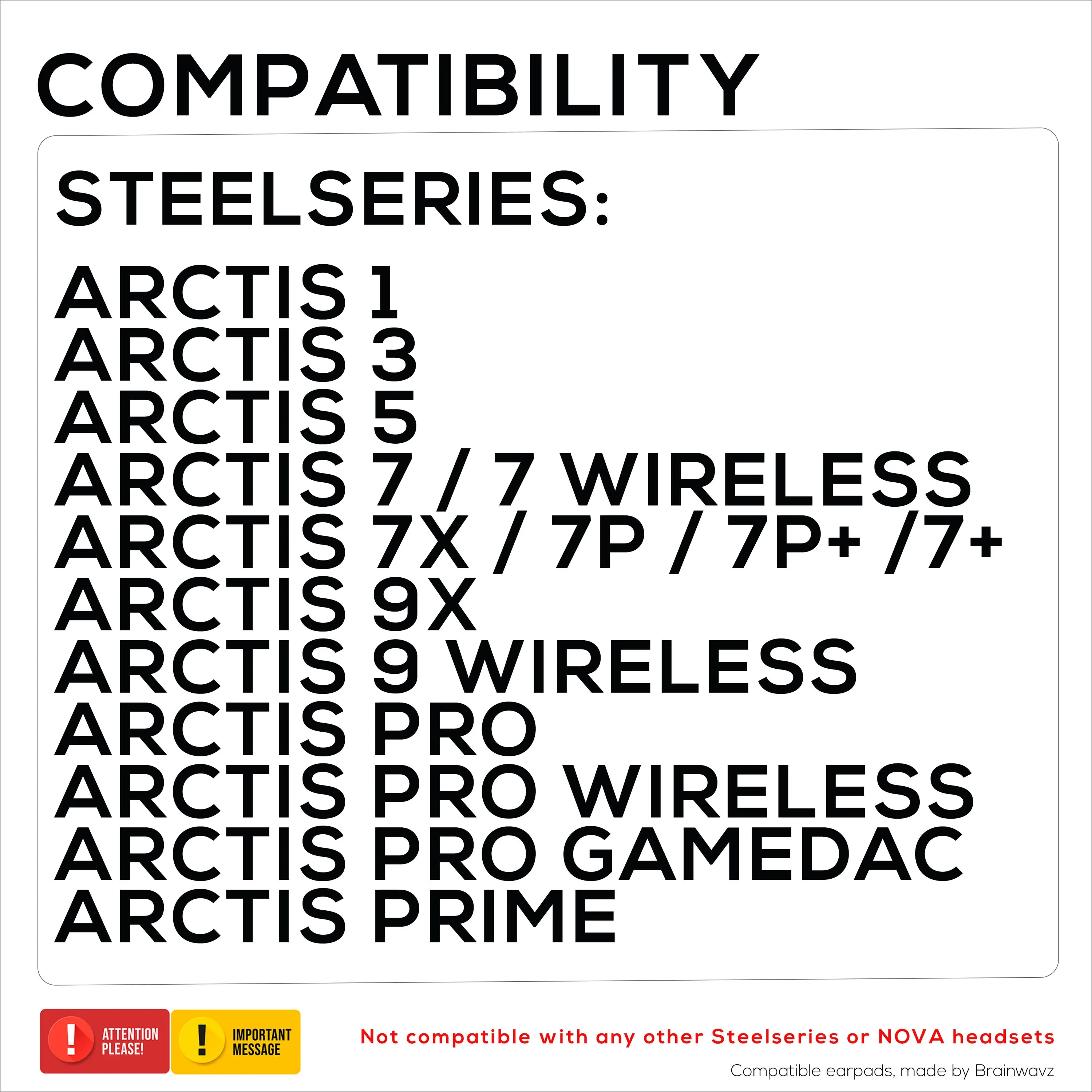 Replacement Earpads for Steelseries Arctis 1, 3, 5, 7, 9, PRO & PRIME Headsets, Soft Breathable fabric, Extra Comfort