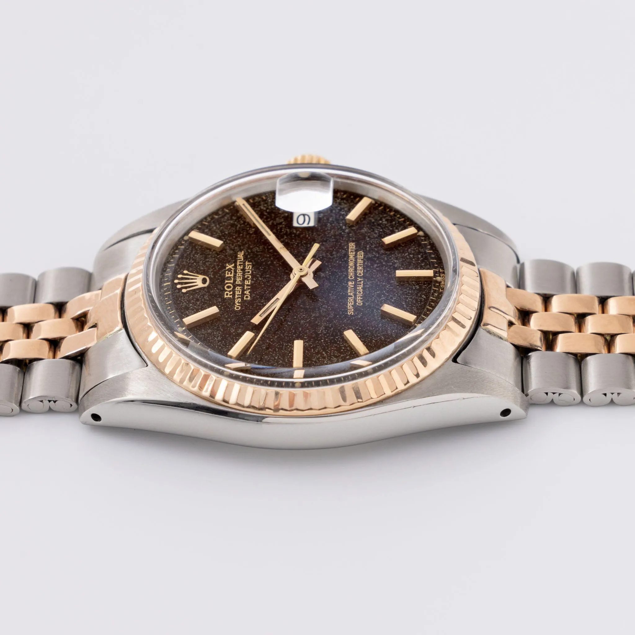 Rolex Datejust 1601 Steel and Pink Gold with tropical Stardust Gilt Dial