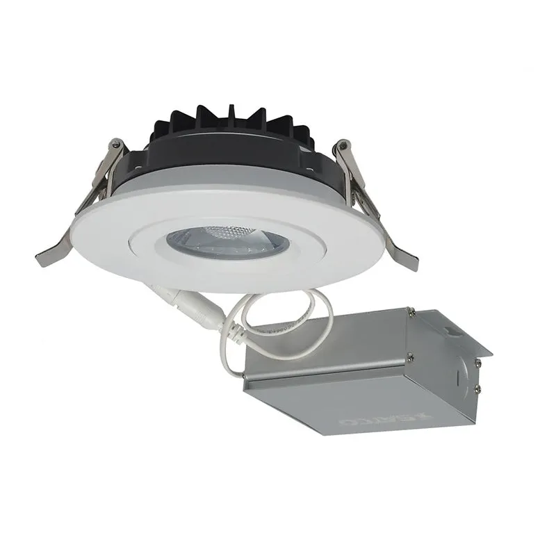 Satco 4" 12W LED Direct Wire Gimbal Downlight, 3000K