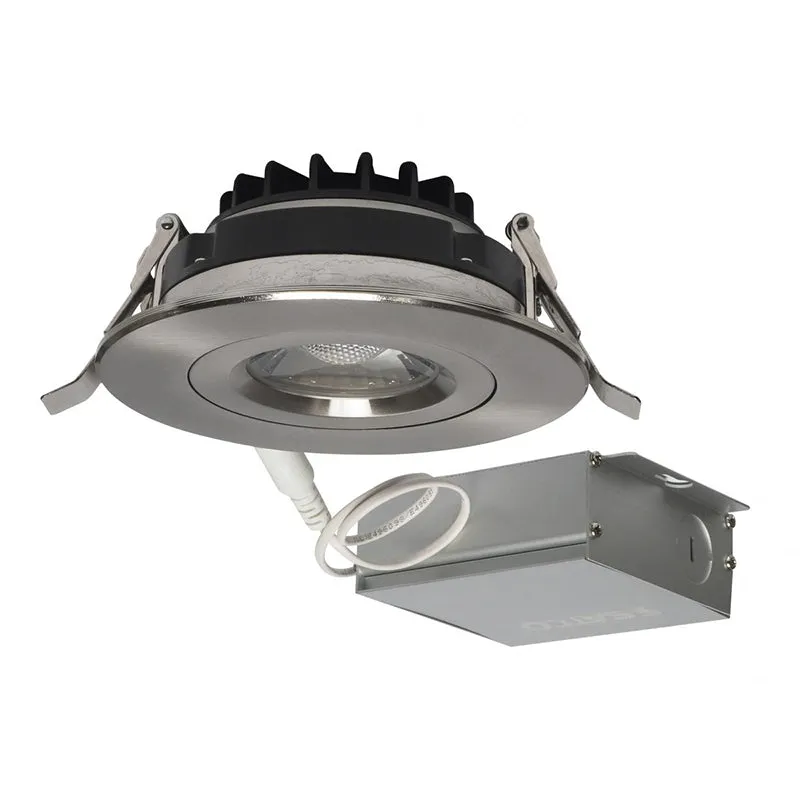 Satco 4" 12W LED Direct Wire Gimbal Downlight, 3000K