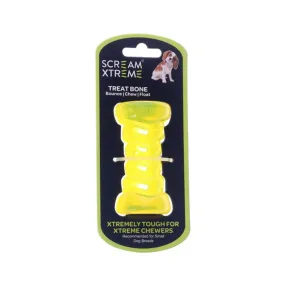 Scream Xtreme Treat Bone Dog Toy