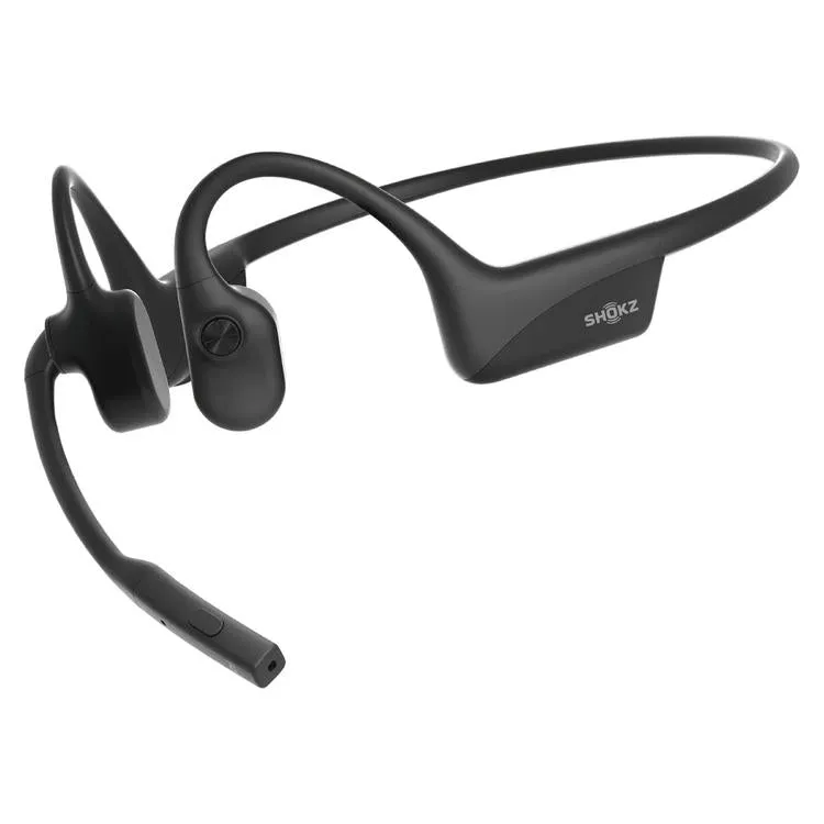 SHOKZ OpenComm2 | Écouteurs à conduction osseuse - Bluetooth - Microphone - Noir