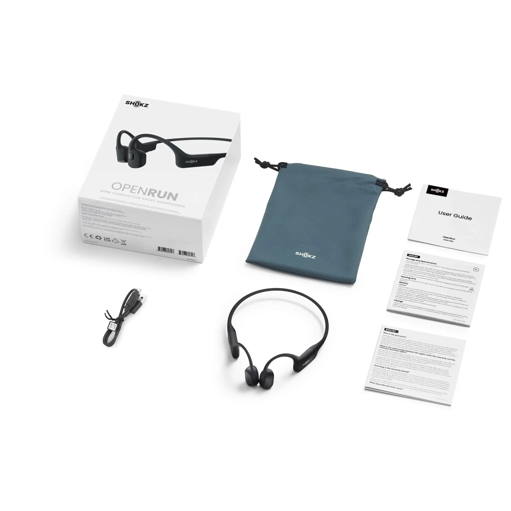 Shokz | Unisex OpenRun Wireless Bone Conduction Headphones - Black