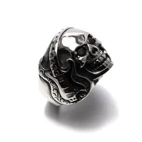 Skull and Guitar Ring - Stainless Steel 350153