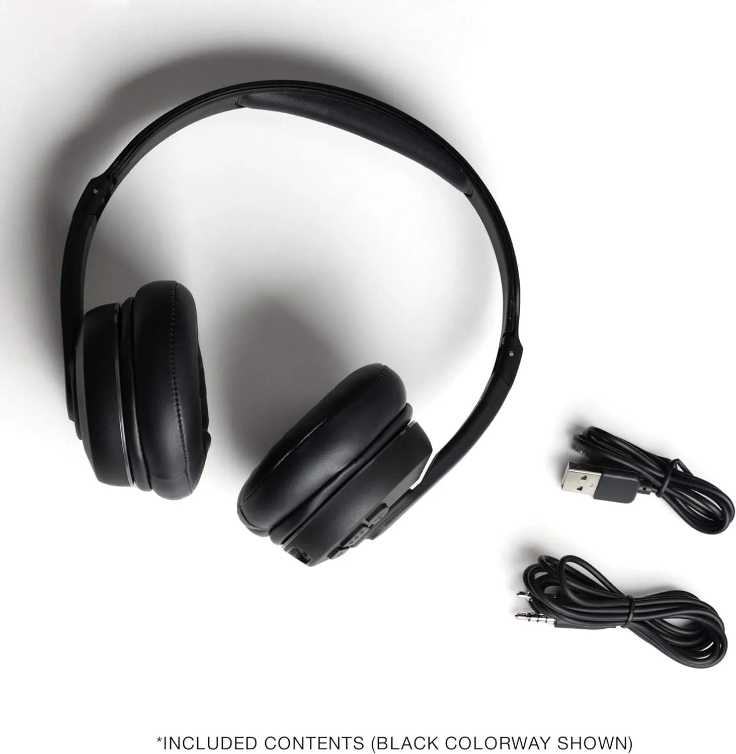 Skullcandy Cassette On-Ear Wireless Headphones, 22 Hr Battery, Microphone, Works with iPhone Android and Bluetooth Devices - Black