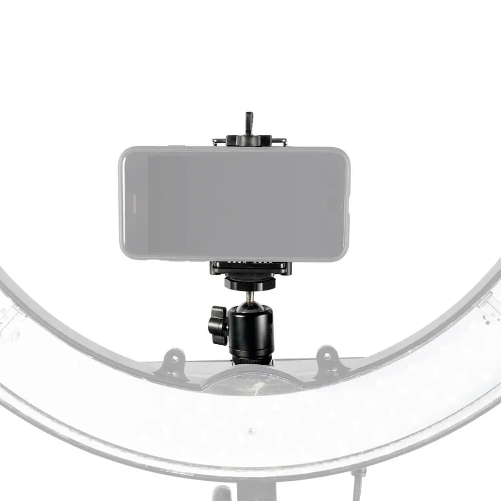 Smartphone Clamp with Mini Hot-Shoe Mount Ball Head