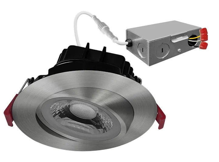 SnapTrim-Line: 4" Gimbal Downlights, CCT Selectable, 12W or 18W, 120V