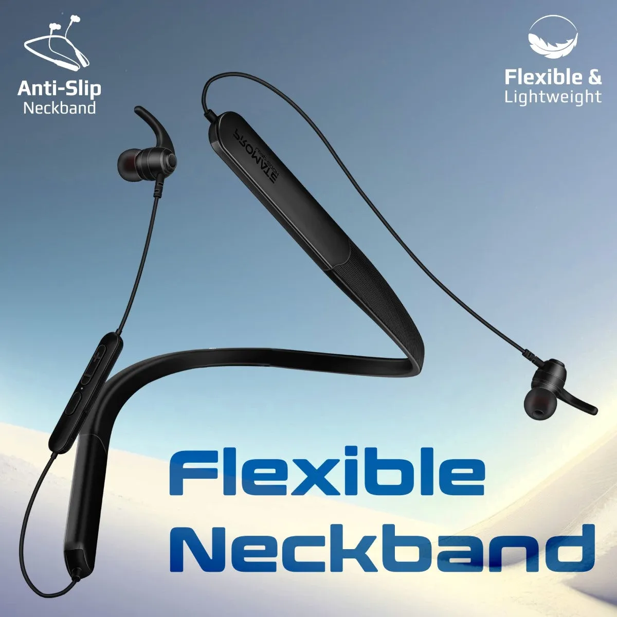 SportFit™ High Fidelity Wireless ENC Neckband Earphones with 200 Hours Playtime