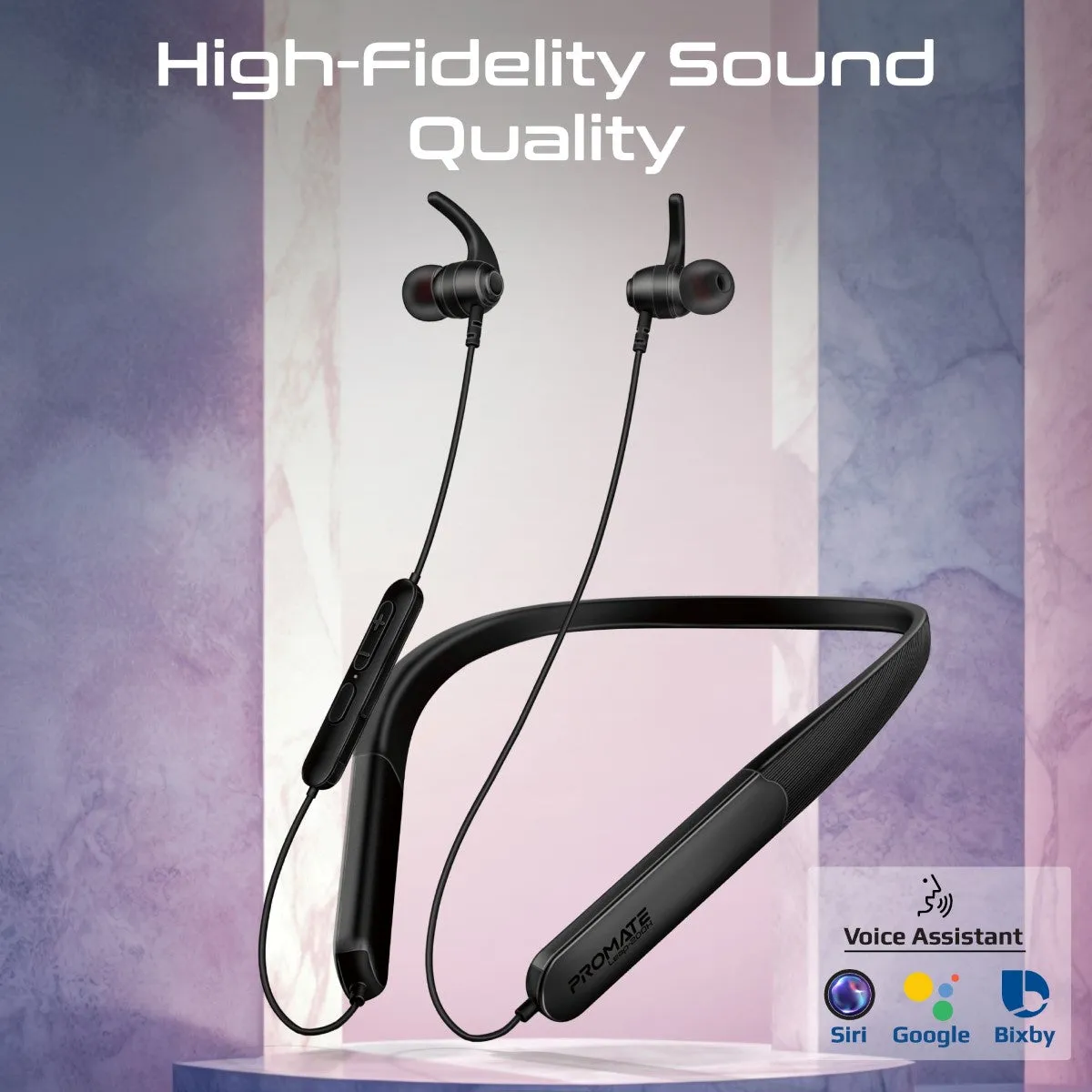 SportFit™ High Fidelity Wireless ENC Neckband Earphones with 200 Hours Playtime