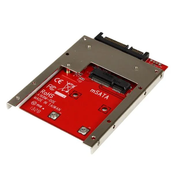 Startech.Com Msata Ssd To 2.5In Sata Adapter Converter - Msata To Sata Adapter For 2.5In Bay With Open Frame Bracket And