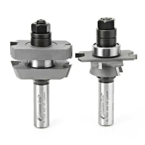 Straight with Bevel In-Stile & Rail Router Bit Set | 1 7⁄8 Dia x 13⁄64 to 1⁄2 x 18°x 1⁄2" Shank | 55432 | 738685554326