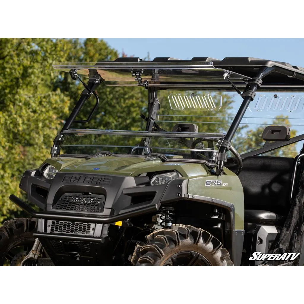 SuperATV Polaris Ranger 800 Scratch Resistant Flip Windshield