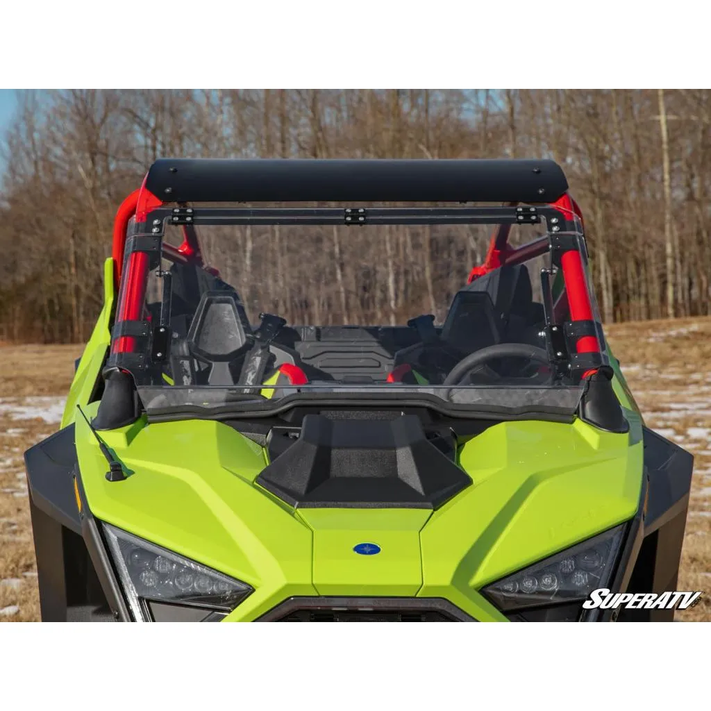 SuperATV Polaris RZR Pro R Scratch-Resistant Flip Windshield | FWS-P-PROR