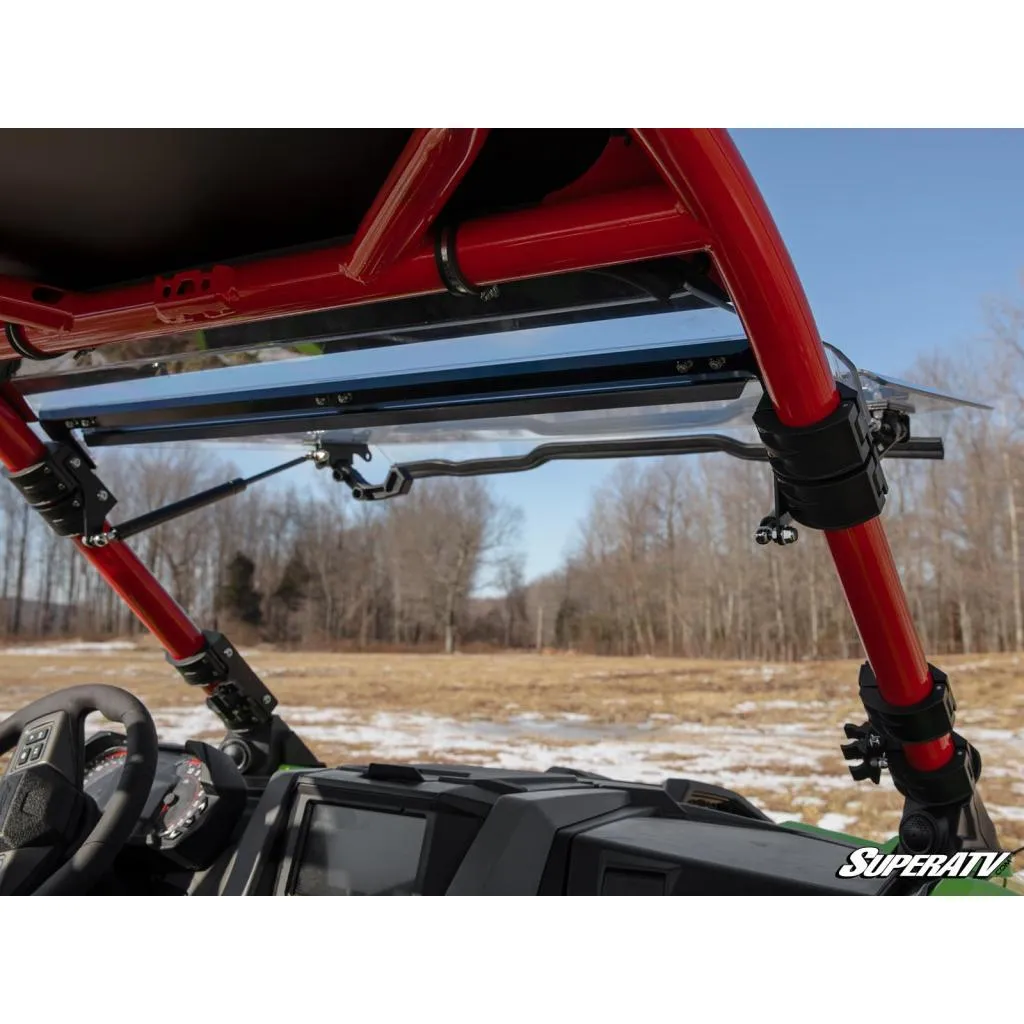 SuperATV Polaris RZR Pro R Scratch-Resistant Flip Windshield | FWS-P-PROR