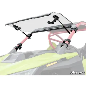 SuperATV Polaris RZR Pro R Scratch-Resistant Flip Windshield | FWS-P-PROR