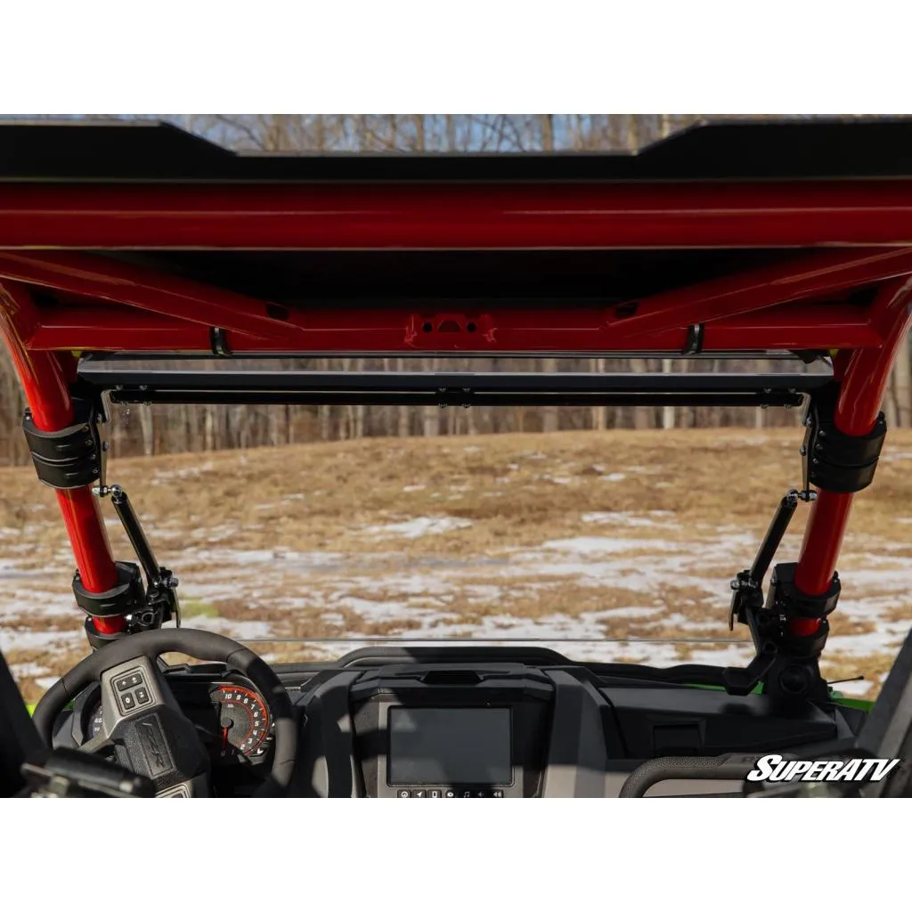 SuperATV Polaris RZR Pro R Scratch-Resistant Flip Windshield | FWS-P-PROR