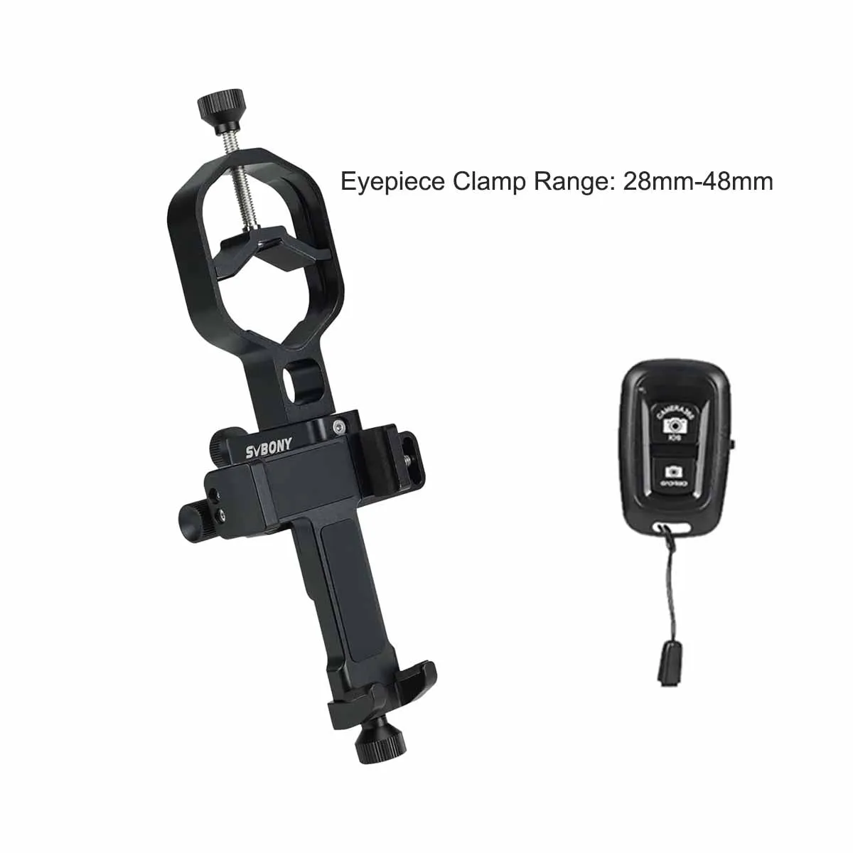 SV214 Pro Phone Adapter 3-Axis Universal Clamp 28mm-64mm for Telescope