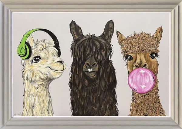 Three Wise Alpacas ORIGINAL by Amy Louise SOLD