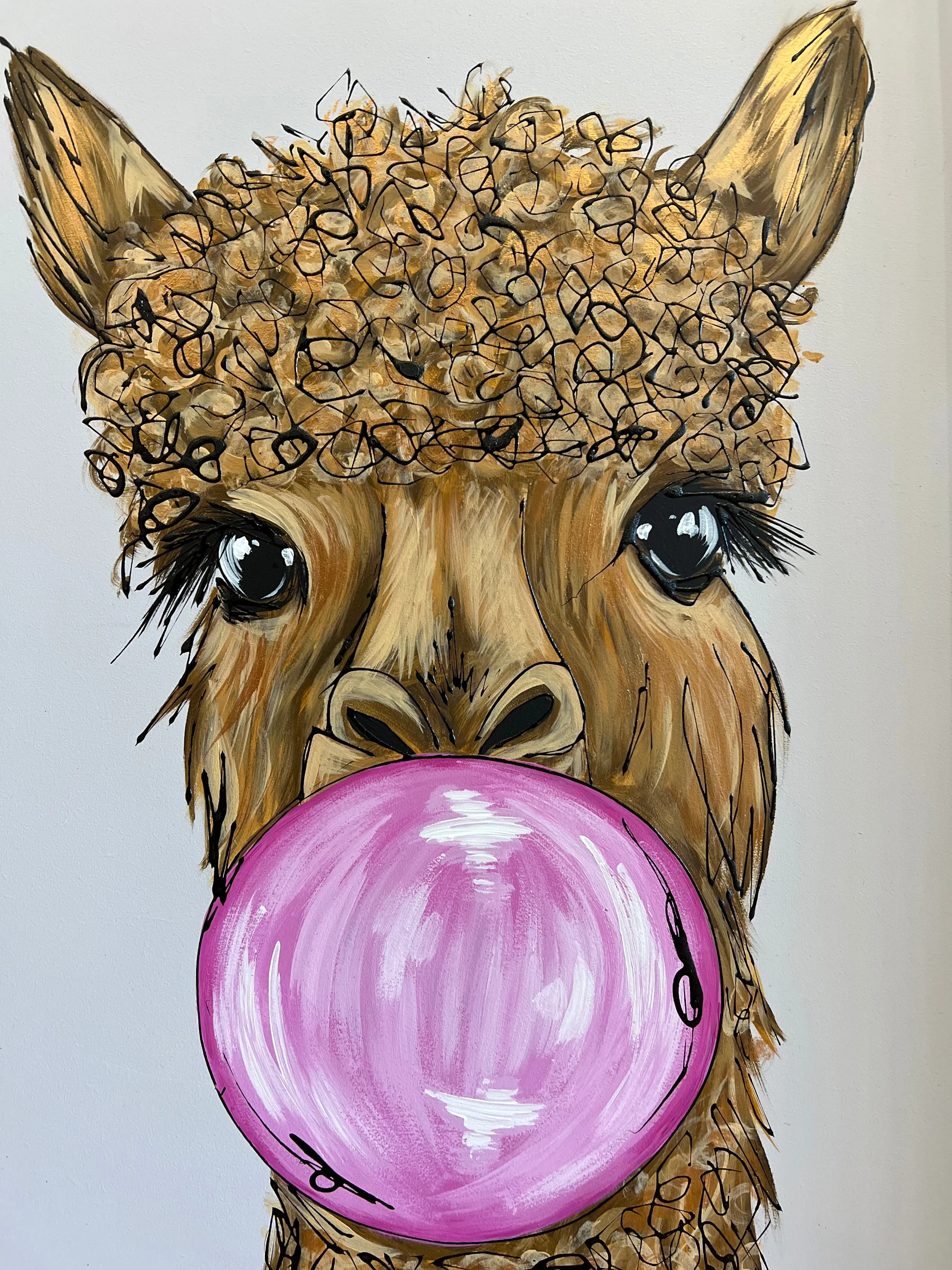 Three Wise Alpacas ORIGINAL by Amy Louise SOLD