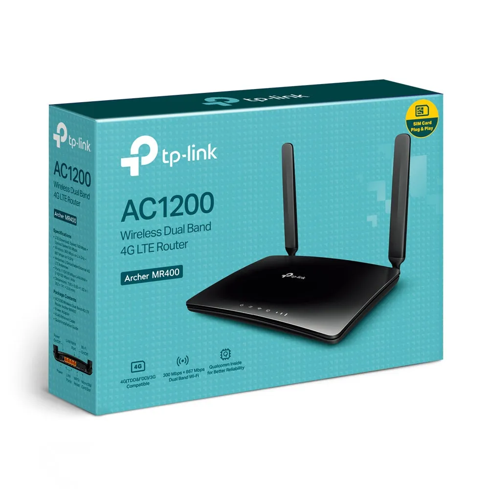 Tp-Link Archer Mr400 - Ac1200 Wireless Dual Band 4G Lte Router