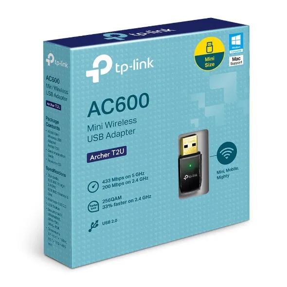 TP Link USB Adapter Archer T2U AC600 Wireless Dual Band