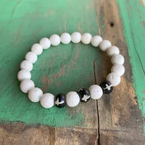 Trinity Lava Bead Bracelet