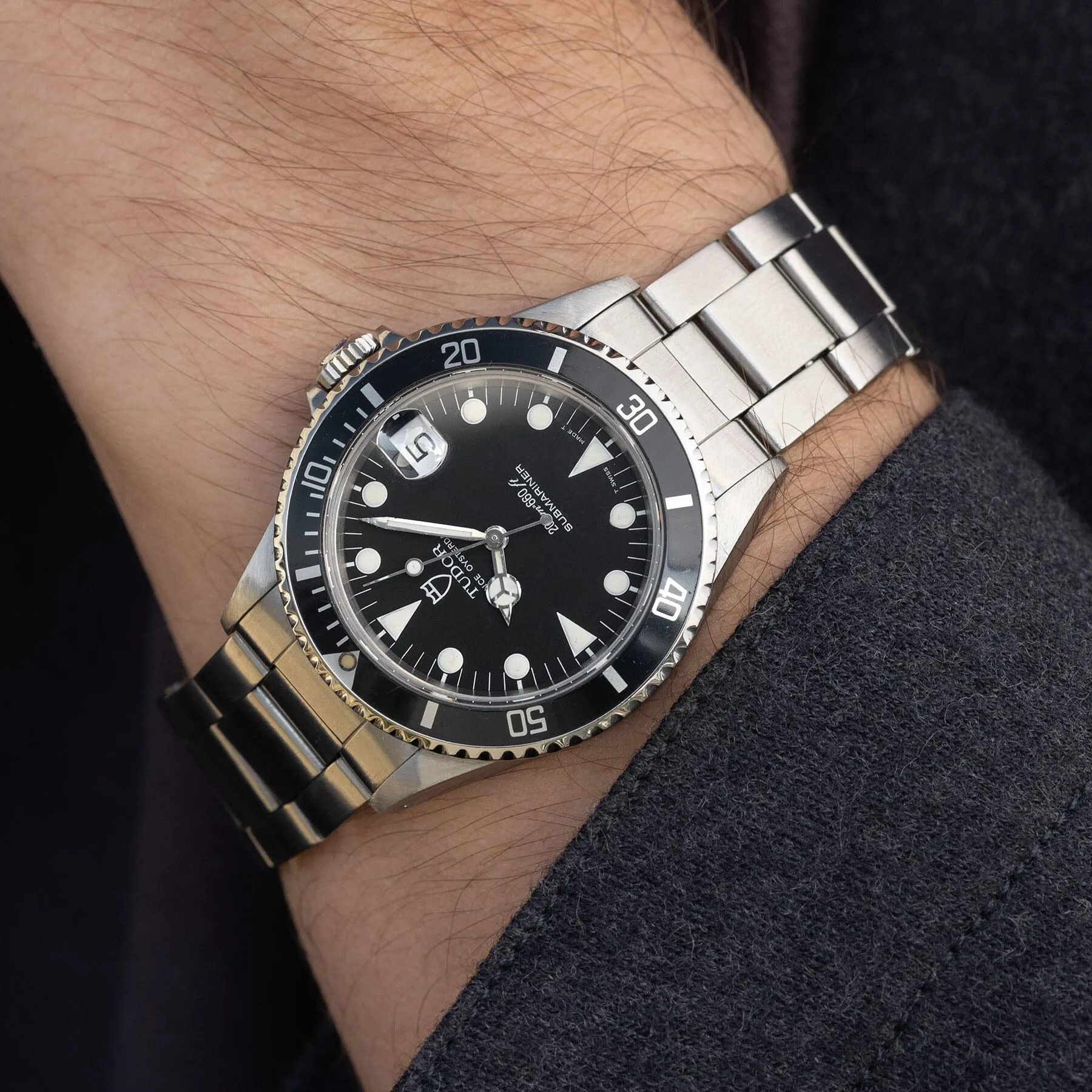 Tudor Mid-Size Submariner Date Black dial ref 75090