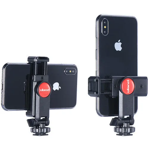 ULANZI ST-06 Adjustable Phone Holder Cold Shoe Mount Flexible Tripod Mount Adapter for DSLR Camera Smartphone